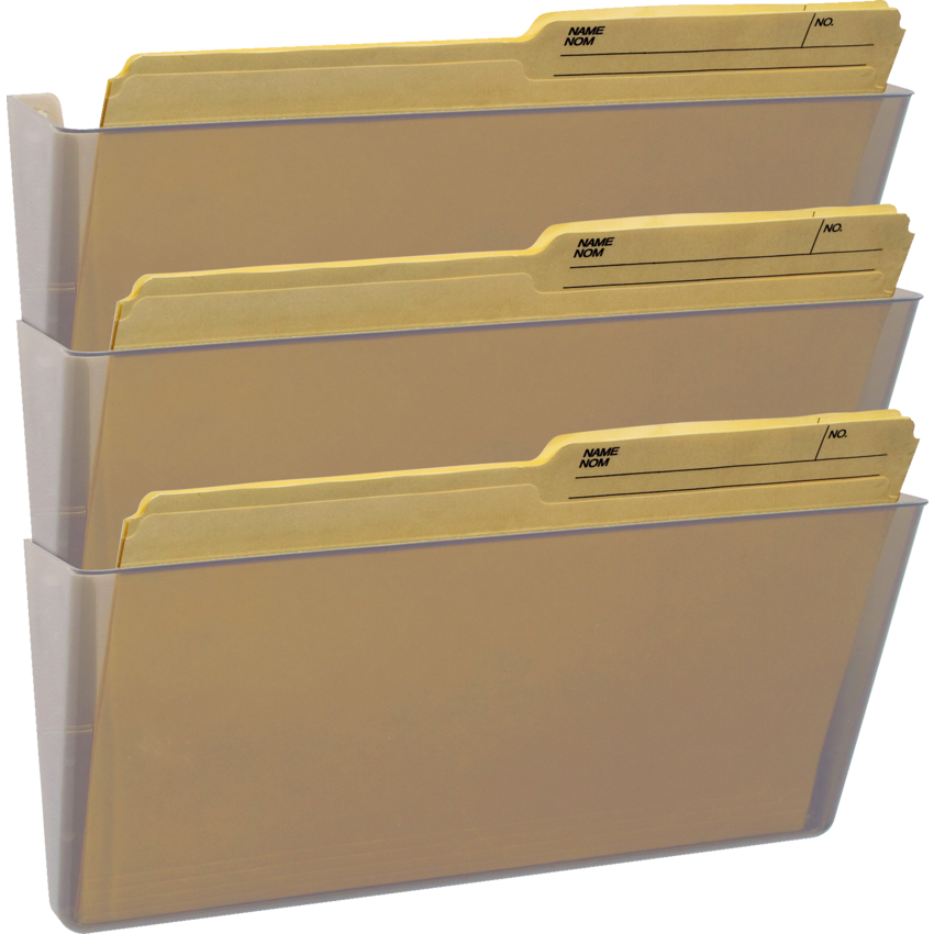 Storex® Unbreakable Wall Pocket Legal Clear 3/pkg