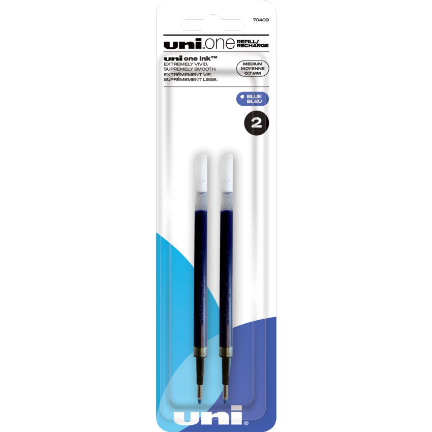 uni-ball® One Gel Refills 0.7 mm Blue 2/pkg