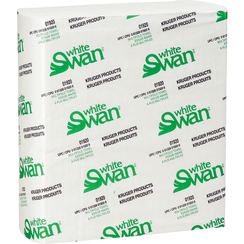 White Swan® Multifold Paper Towels White 334 sheets per package 12 packages/ctn