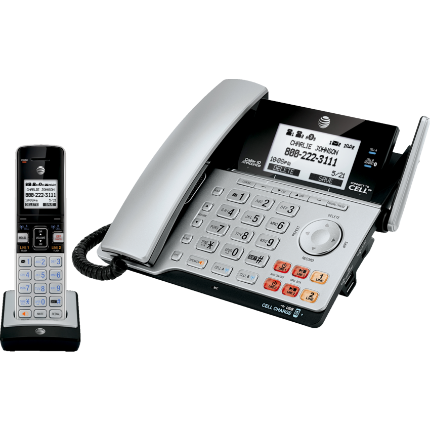 AT&T Two-Line Corded/Cordless Phone System