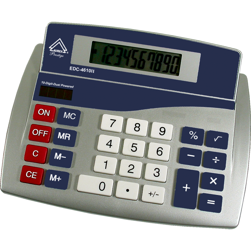 Aurex 10-Digit Dual Power Desktop Calculator