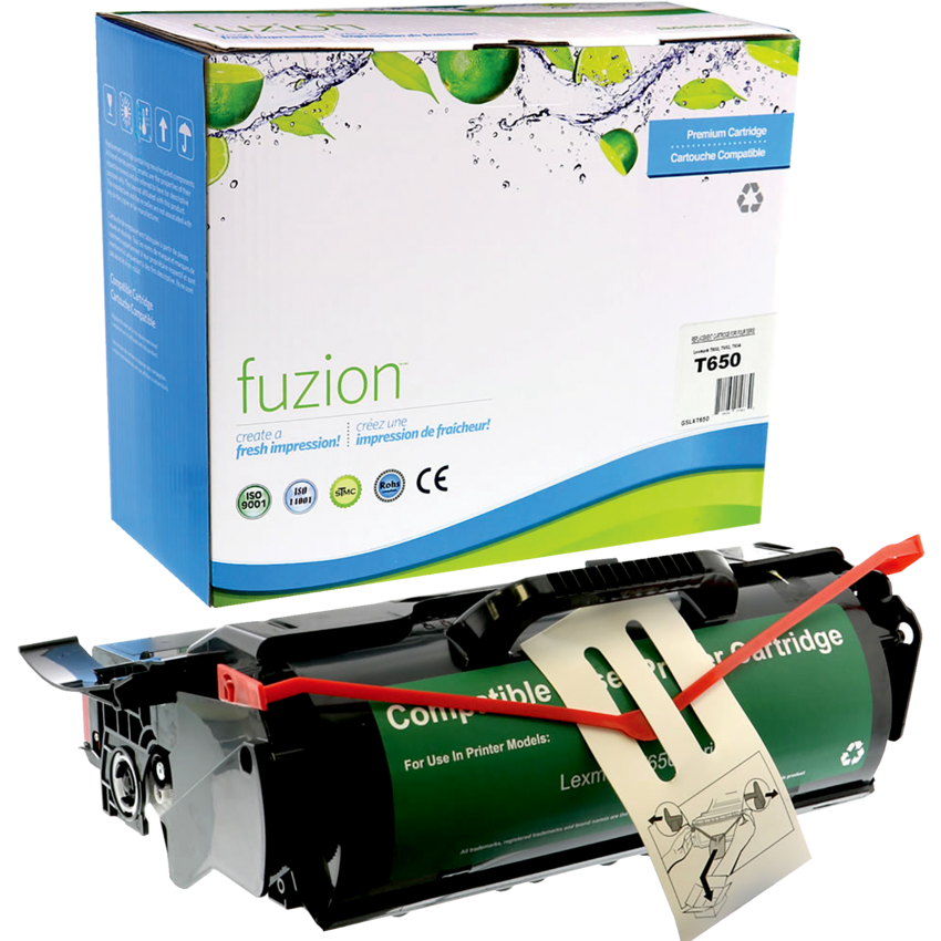 fuzion™ Remanufactured Laser Cartridges High Yield (Lexmark T650) Black