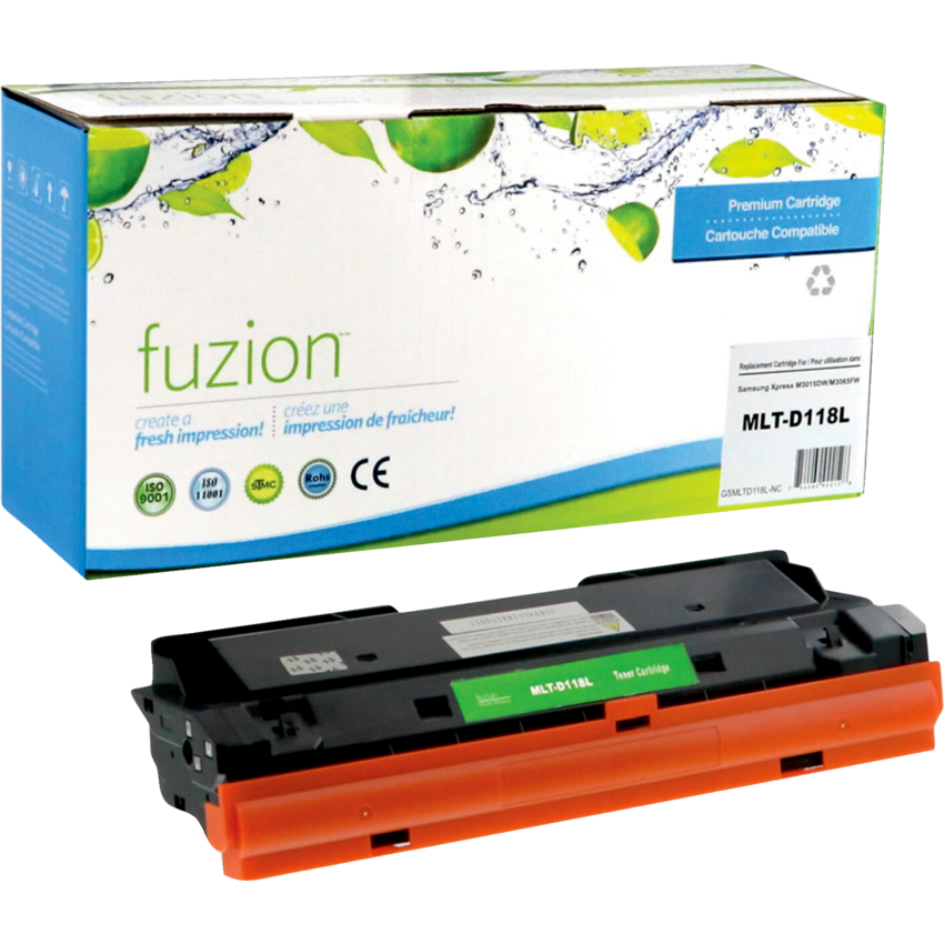 fuzion™ Compatible Laser Cartridges Samsung (OEM#  MLTD118L, MLT-D118L) Black