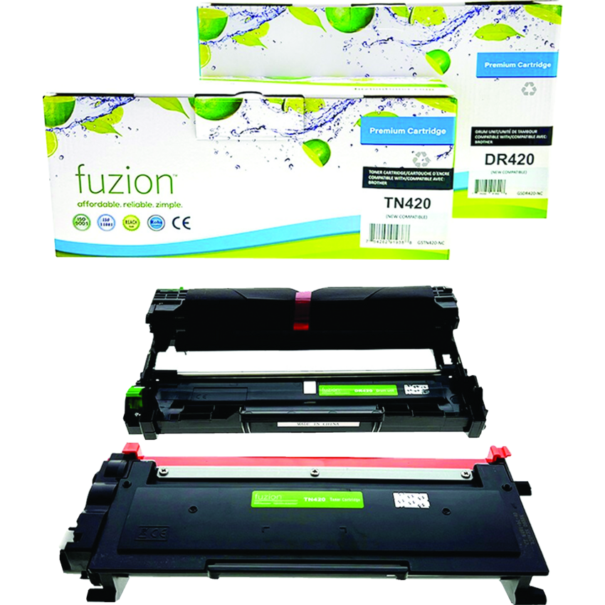 fuzion™ Compatible Laser Cartridge Brother TN420 / DR420 Compatible Toner & Drum Combo Black