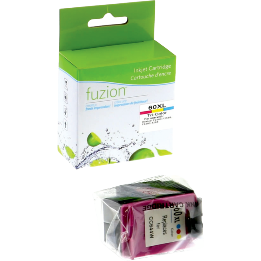 fuzion™ Compatible Inkjet Cartridge (HP 60XL) Cyan, Magenta, Yellow