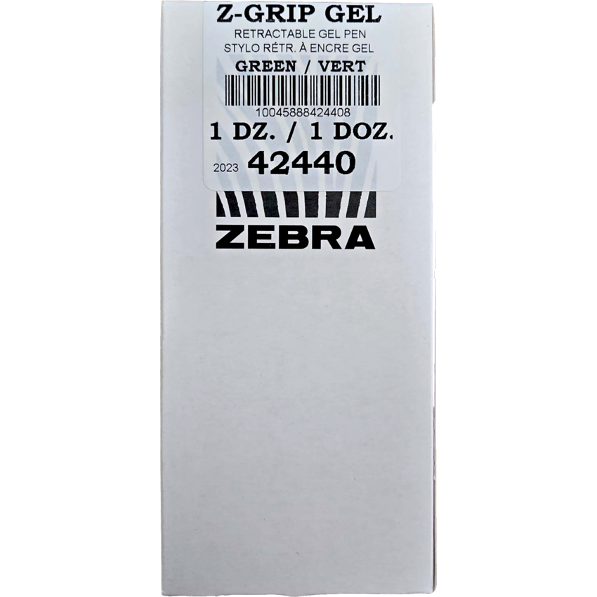 Zebra Z-Grip™ Retractable Gel Pens 0.7 mm Green 12/box