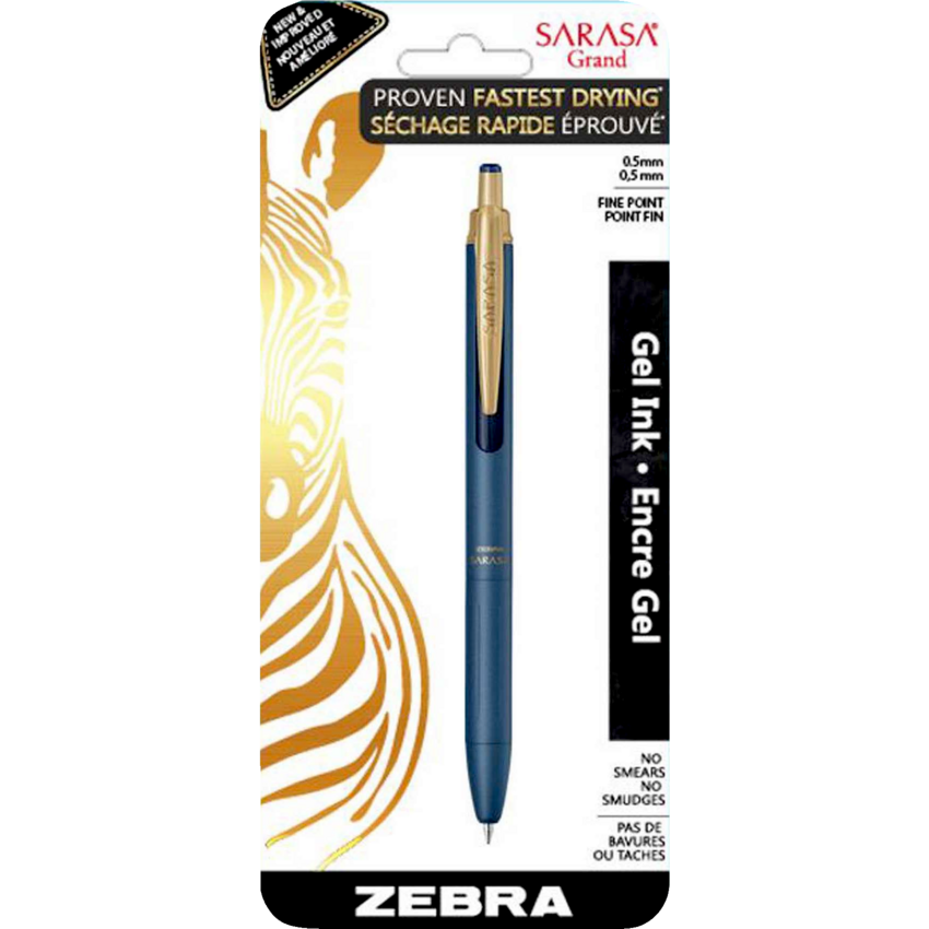 Zebra Sarasa™ Grand Executive Retractable Gel Pen Blue Grey Barrel Blue Ink