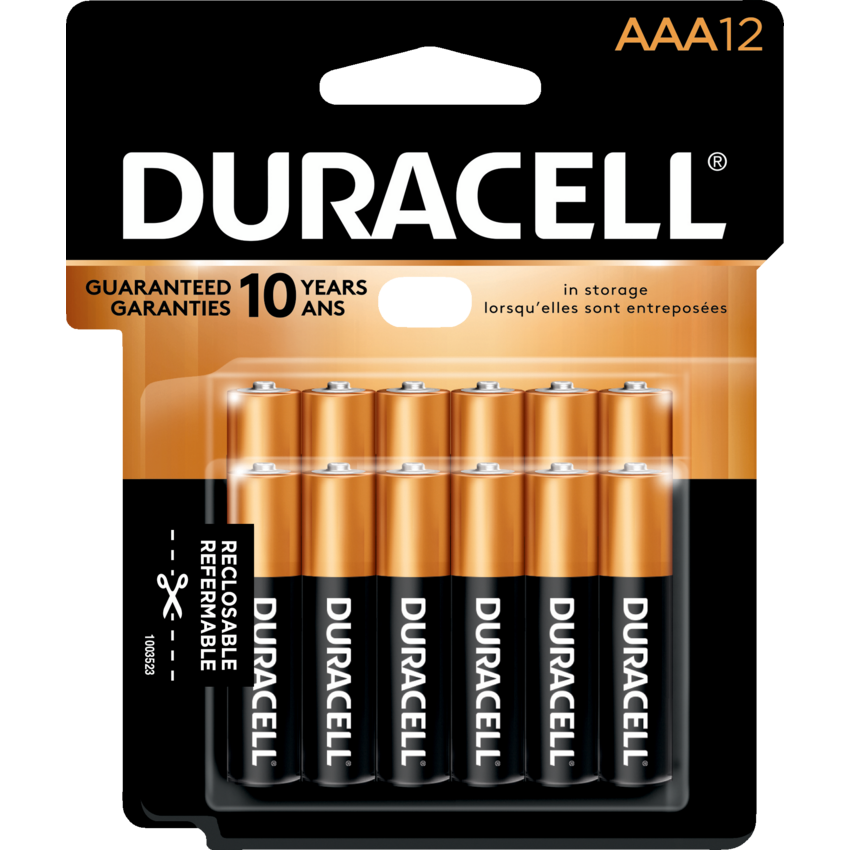Duracell® CopperTop® Batteries "AAA" 12/pkg