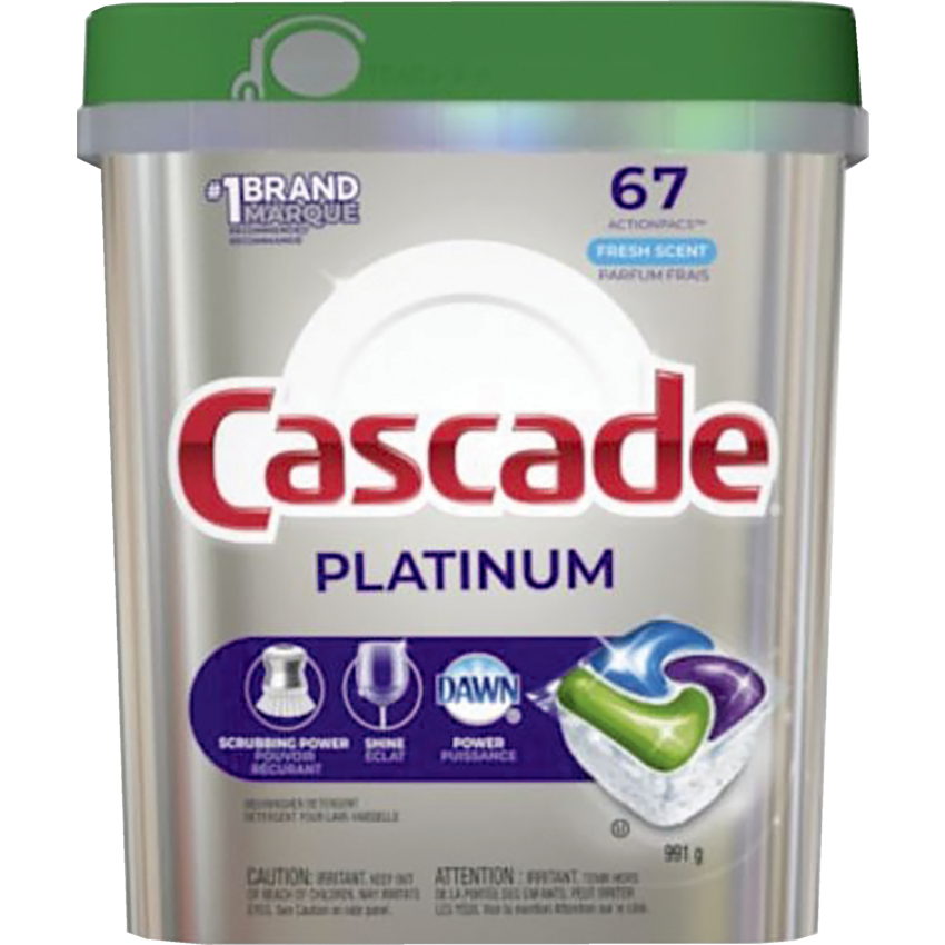 Cascade® Platinum ActionPacs Dishwasher Tabs 67/tub