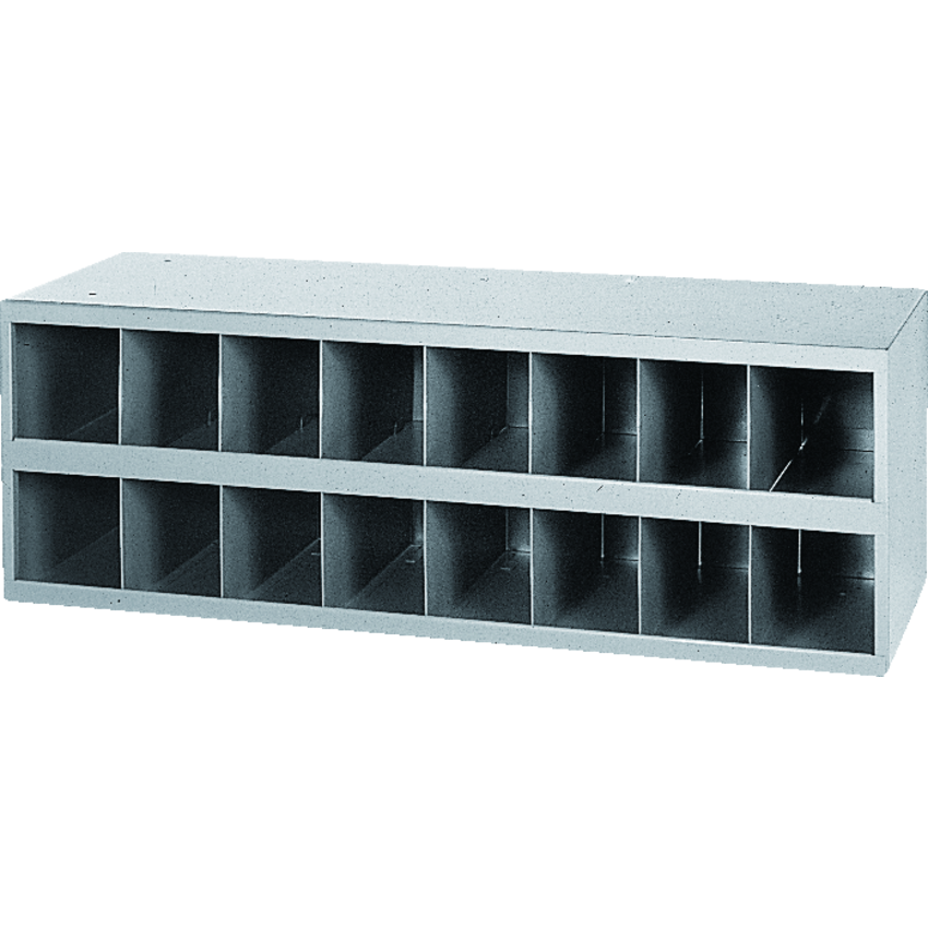 Durham MFG® Storage Bin Cabinet 16 Bin 33-3/4"W x 12"D x 11-1/2"H Grey