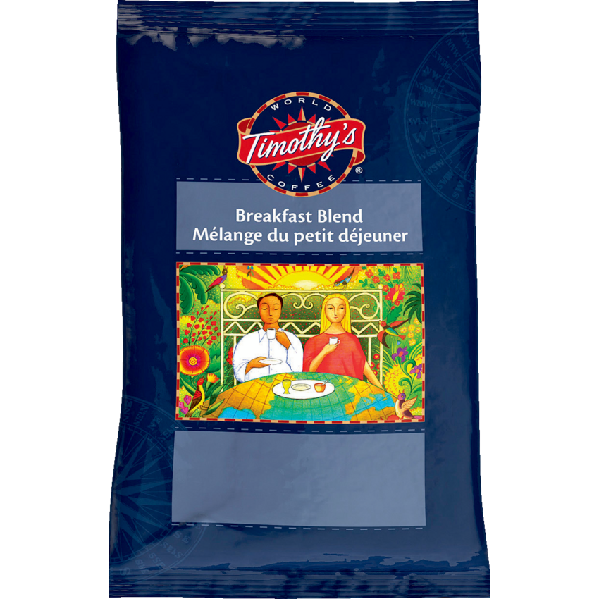 Timothy's® Breakfast Blend Ground Coffee-Rainforest Alliance Certified™ 70.8g 24/box